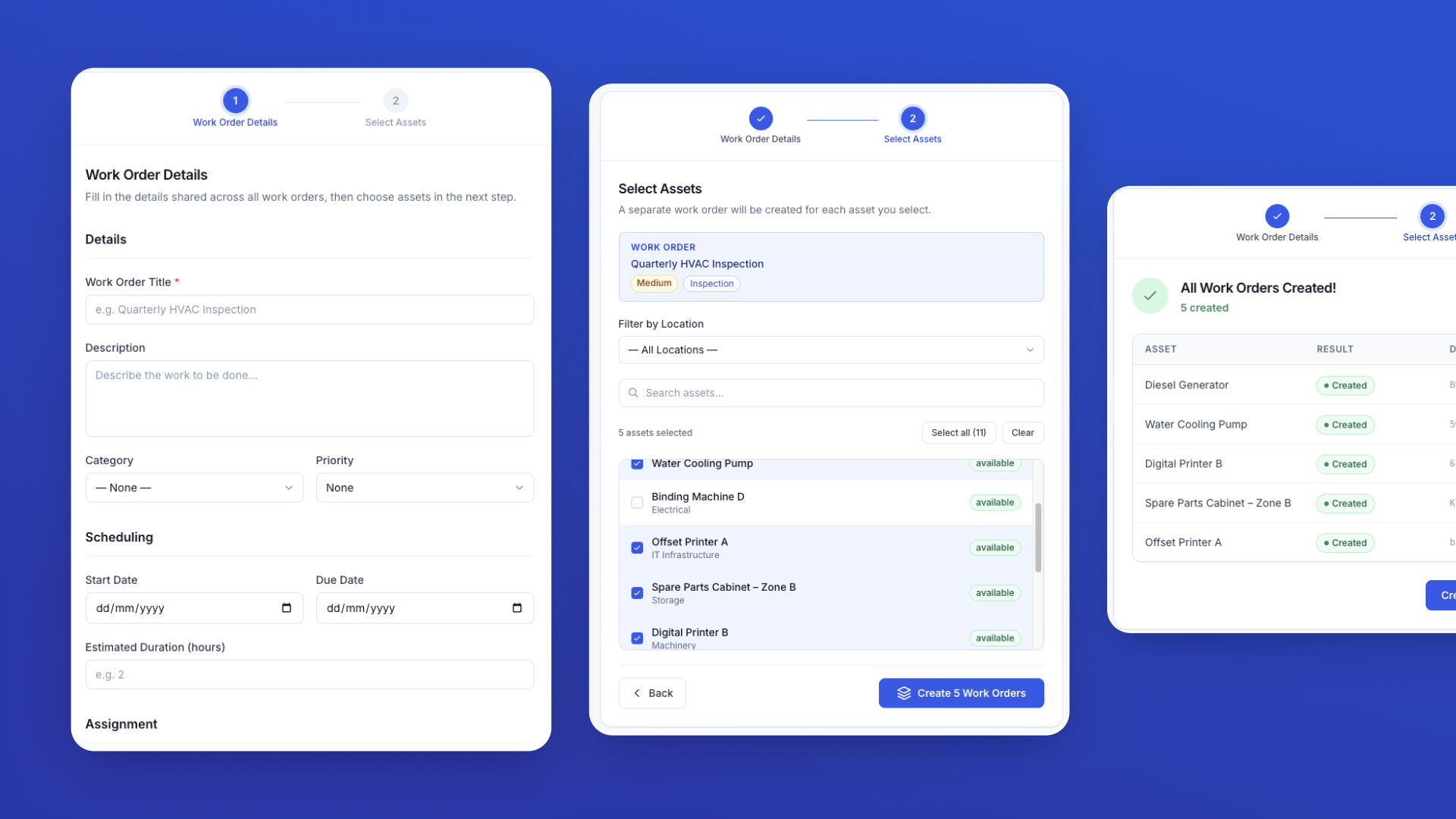 Multi-Asset Work Order Builder screenshot 2
