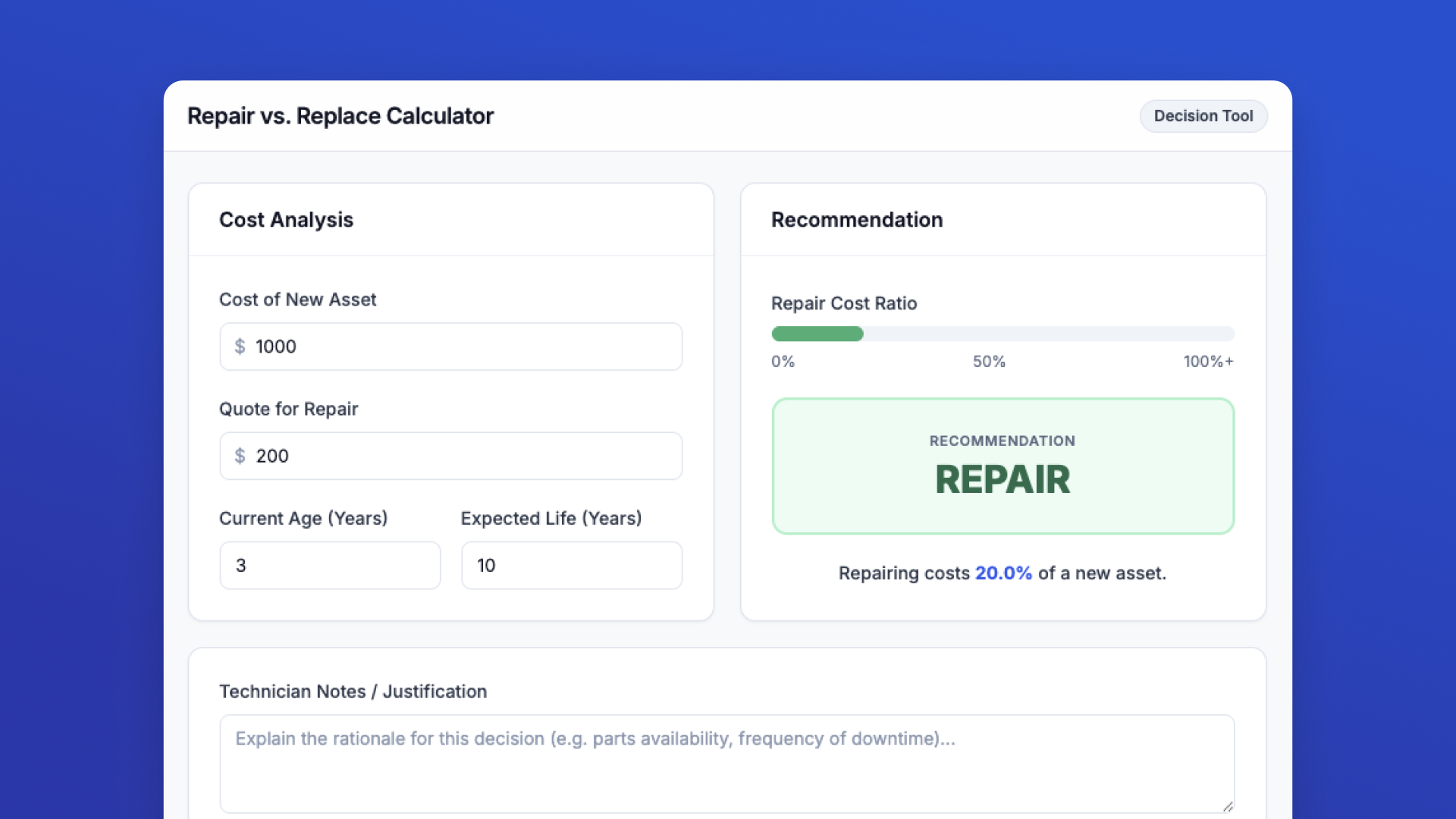 Repair or Replace Cost Evaluator ✅ screenshot 2