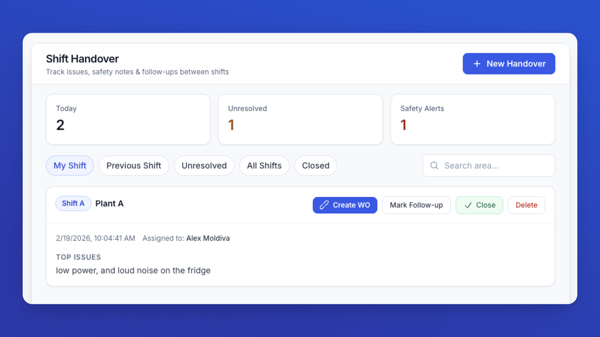 Shift Notes & Handoff ✅ screenshot 2