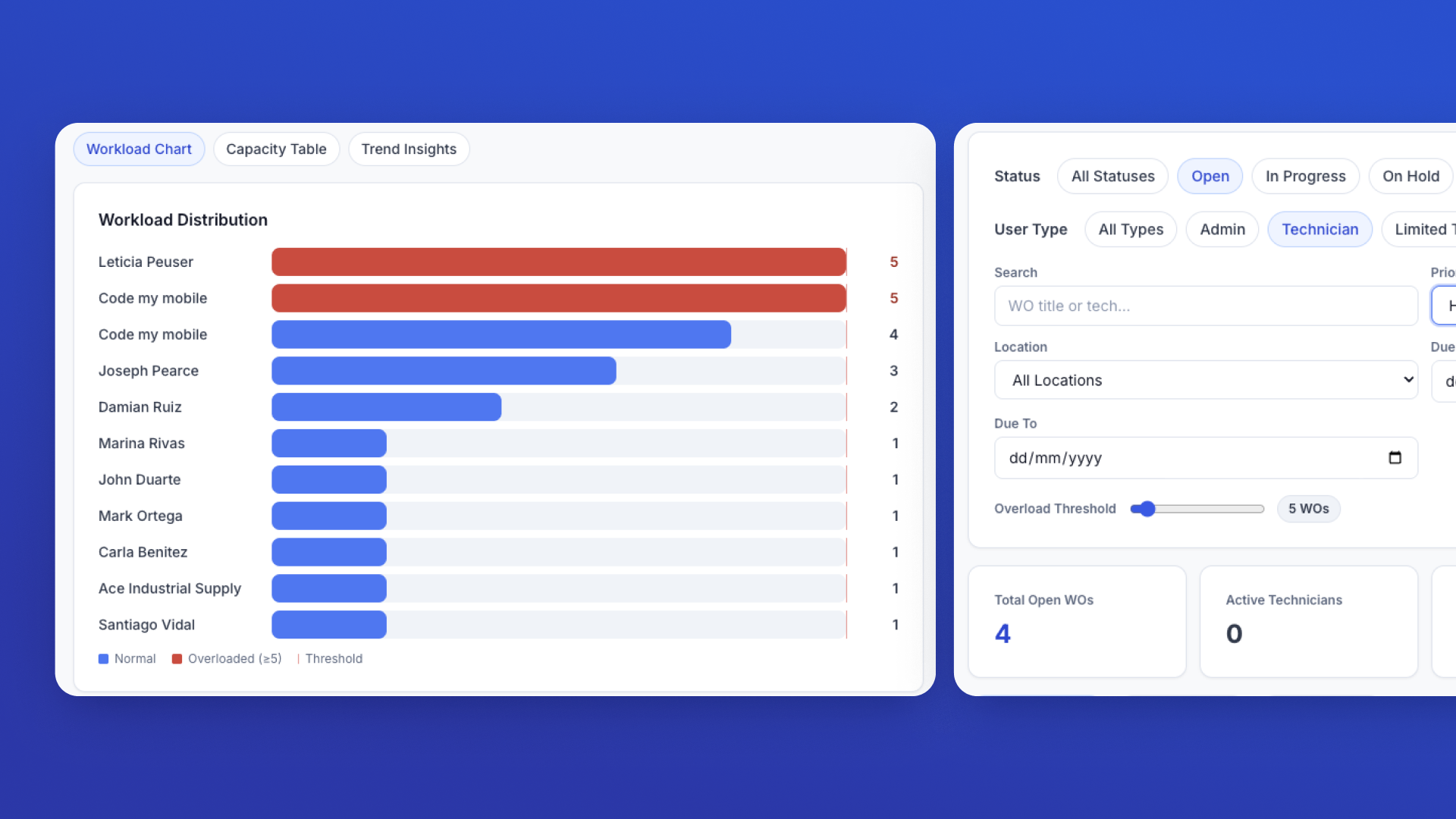 Work Order Capacity Management ✅ screenshot 2